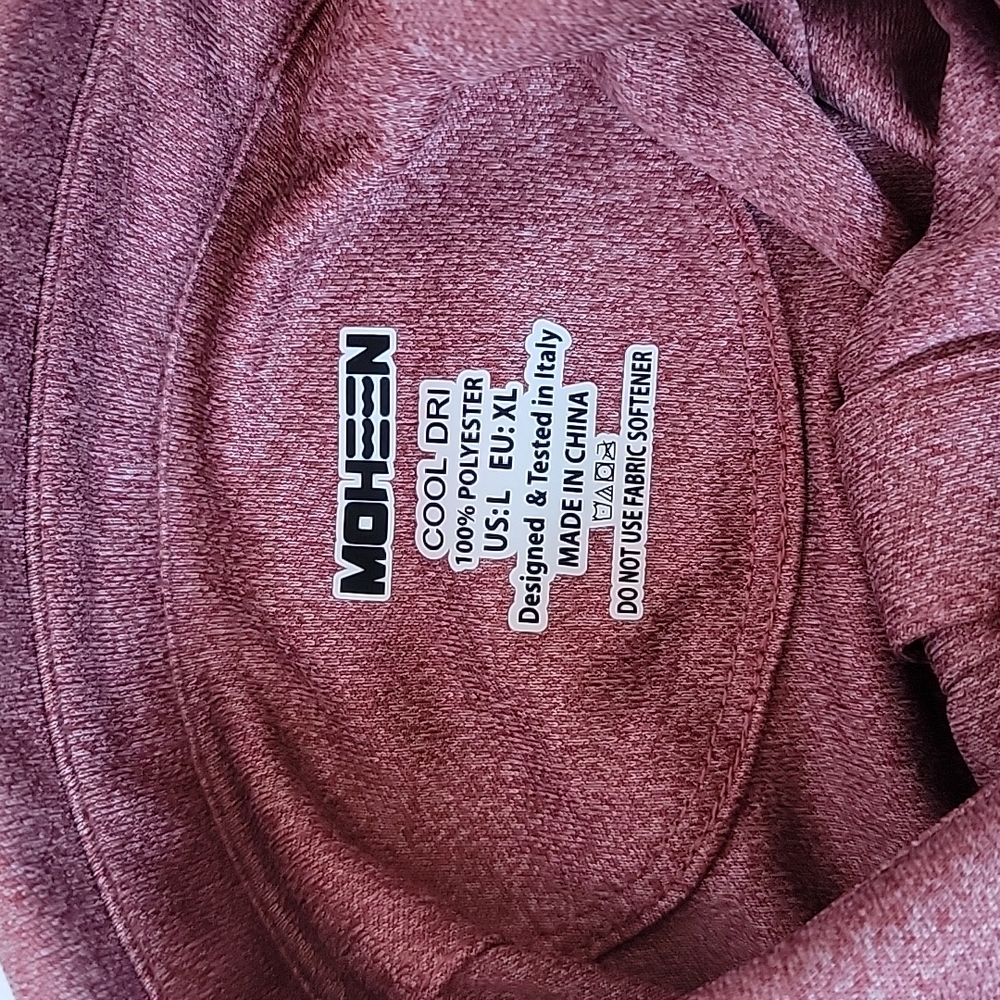 Moheen 3/4 Sleeve V Neck Golf Shirts Moisture Wicking Performance Knit Tops /L. - Picture 6 of 10